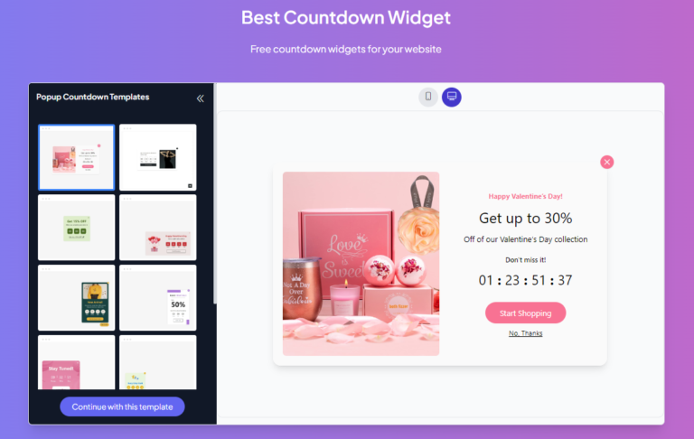 a powerful countdown timer for website